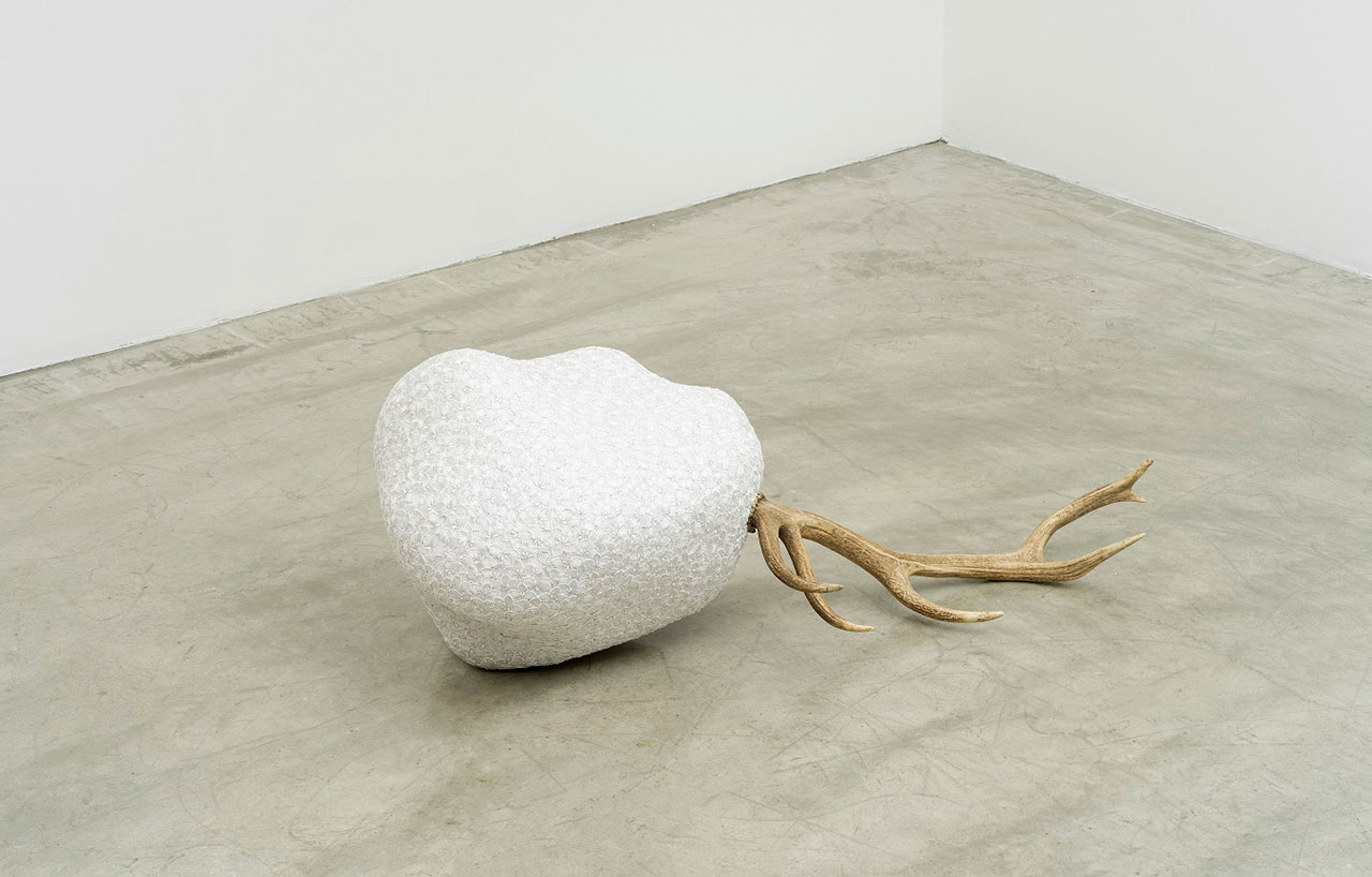 뿔나다angry-2019--horn,-lace-fabric,-plaster-40×110×42㎝--(1)_resizing