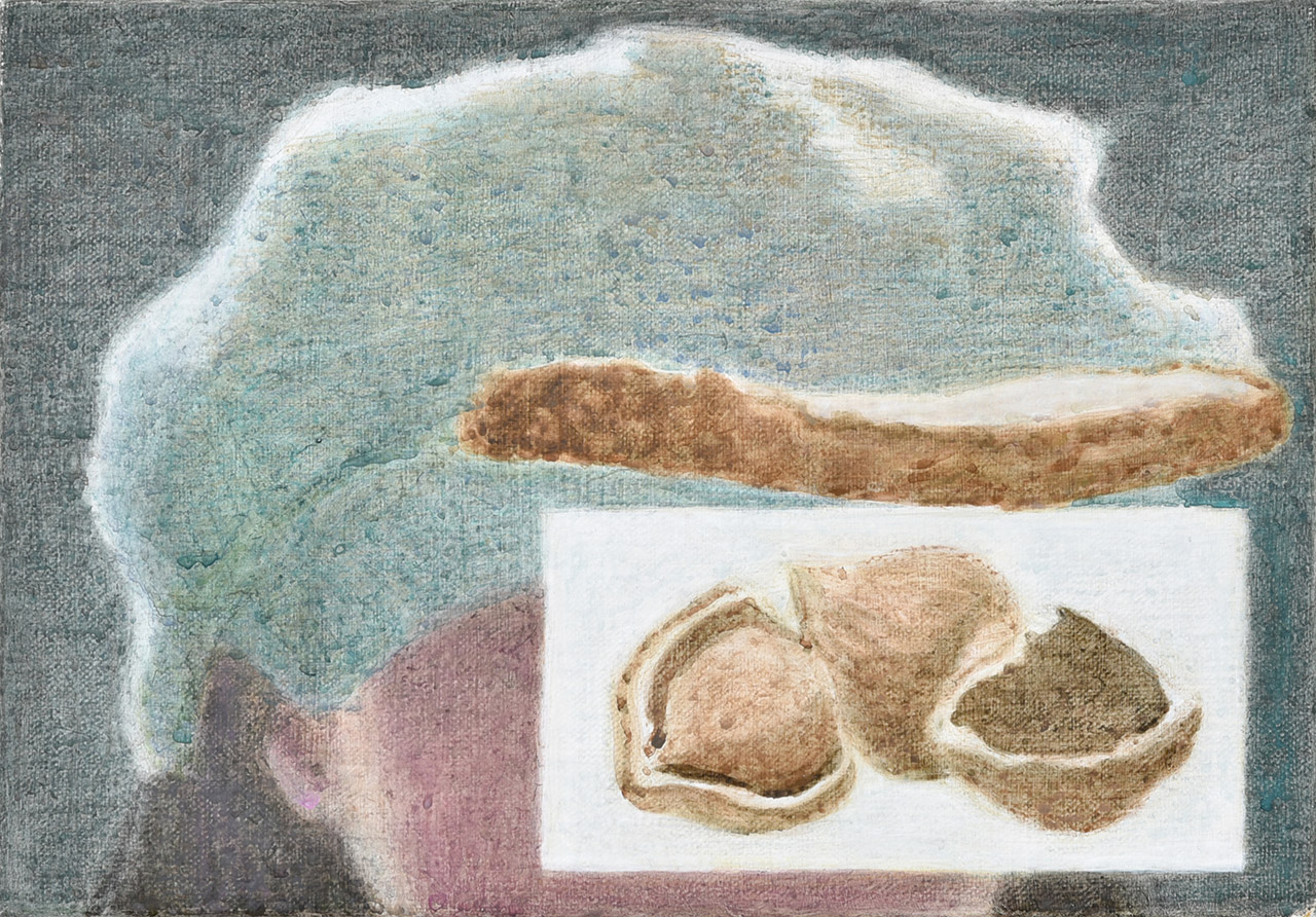 소민경, Shell, 린넨에 아크릴릭, 18ⅹ25.6cm, 2022