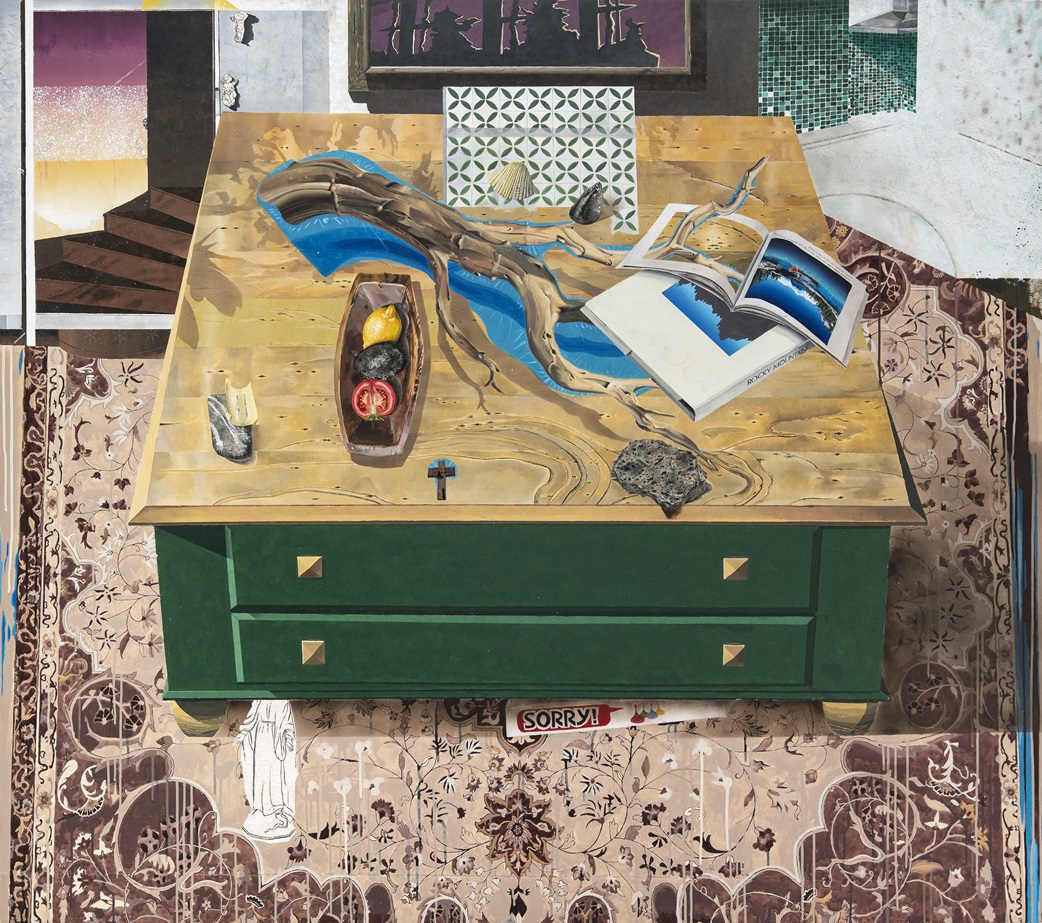 [저화질] Ian Ha, Consolation, watercolor, ink, gouache, acrylic and charcoal on Jangji paper, 158x170cm, 2021