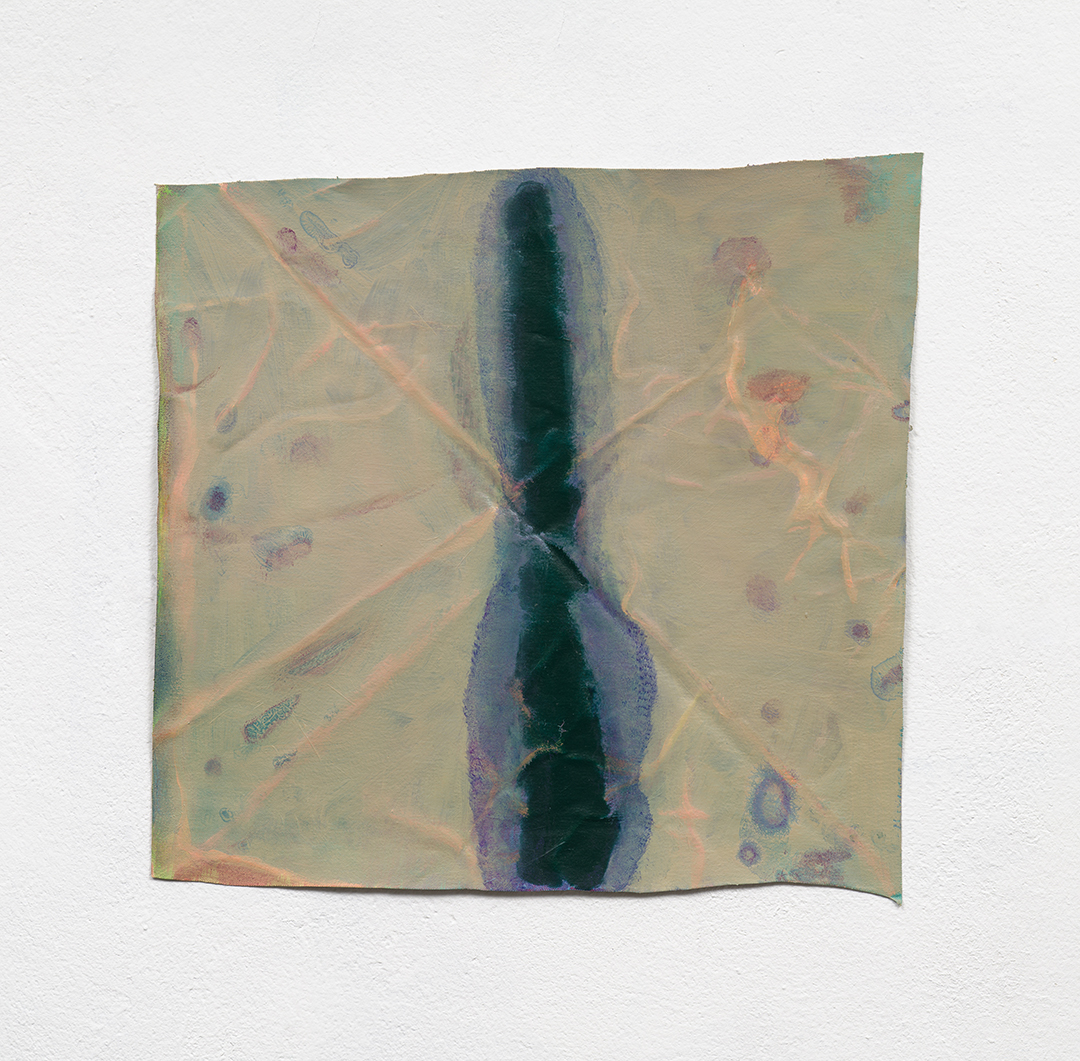 박다솜, 그림의 피부 The Painting's Skin, 2025, Acrylic and oil on linen, 44.4x45.1cm - A-Lounge Contemporary