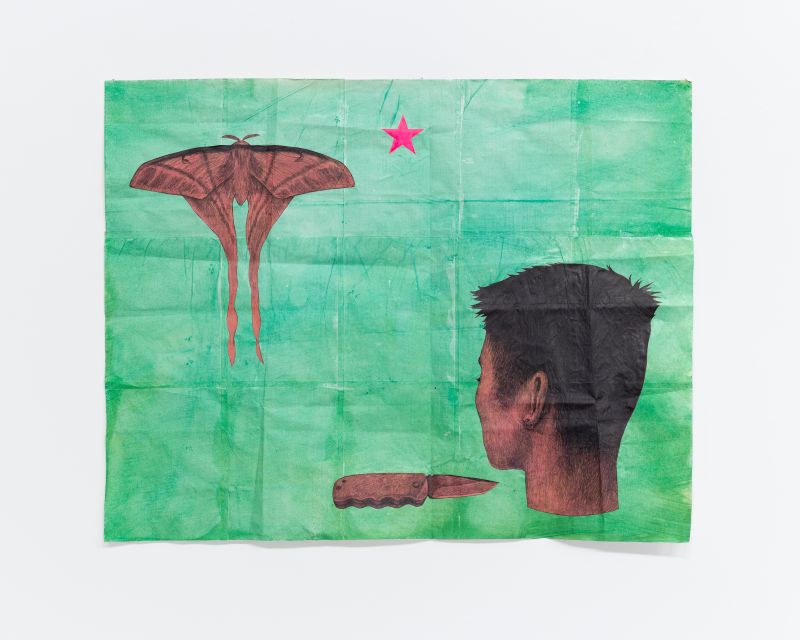 (저화질)Z.T. Nguyen, Starlit, 2024, Graphite and acrylic on letter-sized sheets of paper, 32x40.5in